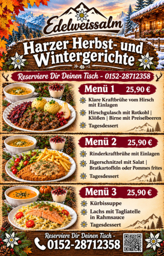 Unsere Herbst-Wintergerichte im Angebot