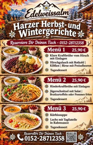 Unsere Herbst-Wintergerichte im Angebot